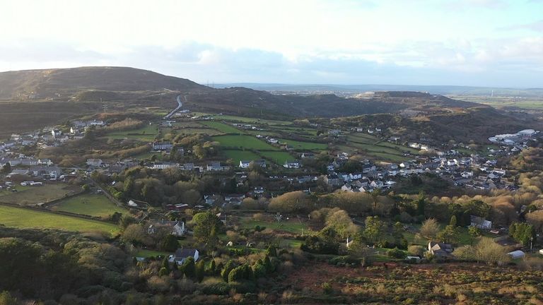 Cornwall view by drone