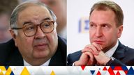 Alisher Usmanov and Igor Shuvalov 