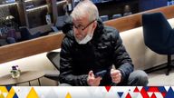 Sanctioned Russian oligarch Roman Abramovich sits in a VIP lounge before a jet linked to him took off for Istanbul from Ben Gurion international airport in Lod near Tel Aviv, Israel, March 14, 2022. REUTERS/Stringer.