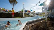 General views of the new 'Splash' ..40m swimming pool, which has now officially opened at Butlin's holiday resort in Bognor Regis, West Sussex