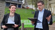 Carla Denyer  and  Adrian Ramsay during the Green Party Election Launch - 05/04/22
Handout