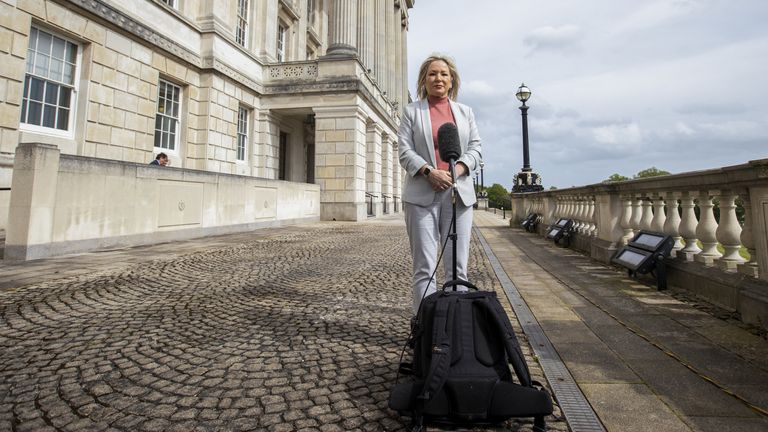 Sinn Fein vice president Michelle O'Neill at Stormont 