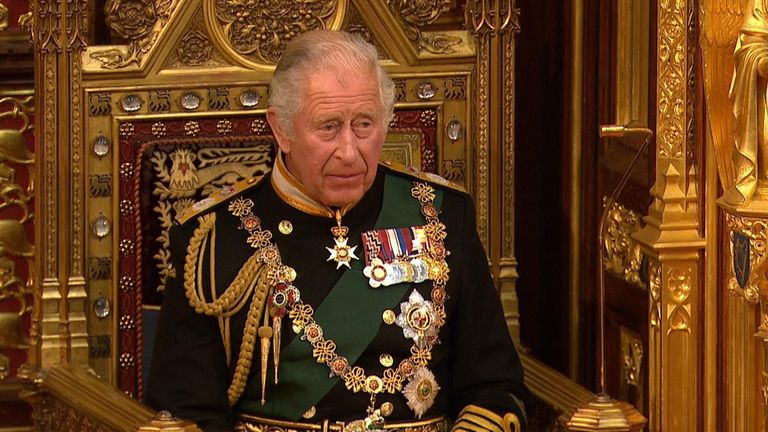 Prince Charles says the government's priority is to 'grow and strengthen the economy and help ease the cost of living'.