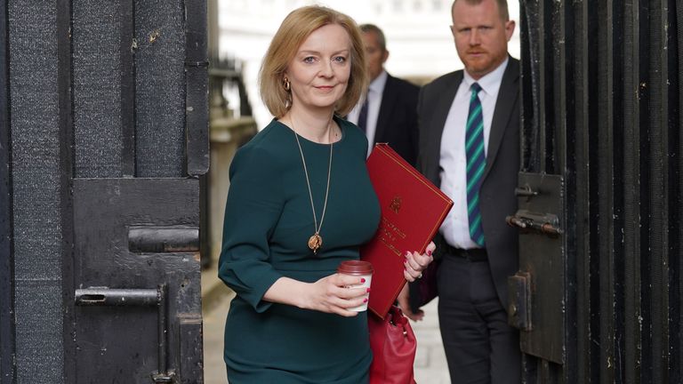 Foreign Secretary Liz Truss arriving in Downing Street, London, for a Cabinet meeting. Picture date: Tuesday May 24, 2022.
Foreign Secretary Liz Truss arriving in Downing Street, London, for a Cabinet meeting. Picture date: Tuesday May 24, 2022.
