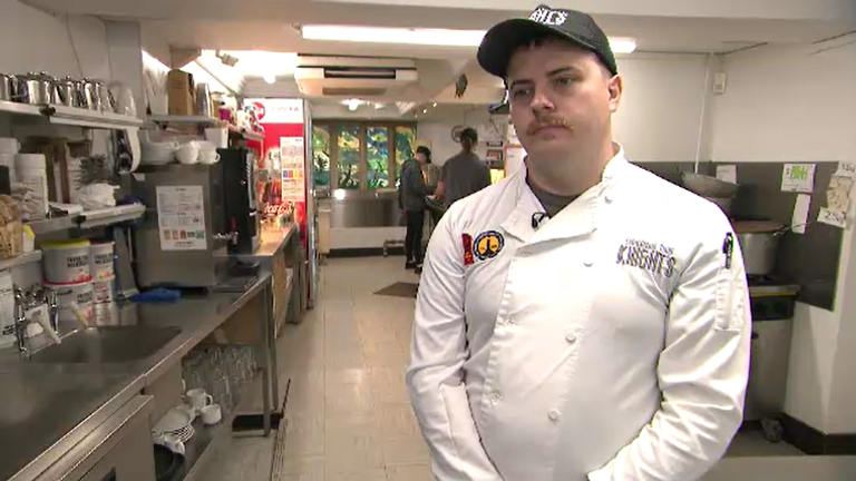 George Morey, who runs Knight's fish and chip shop in Glastonbury. It's thought to be one of the oldest family-run chippies in the UK