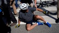 Joe Biden falls during a bike ride in Delaware
