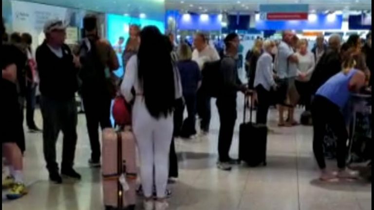 Travellers have been waiting 'hours' for luggage at Heathrow today and many have been told to come back later in the evening.