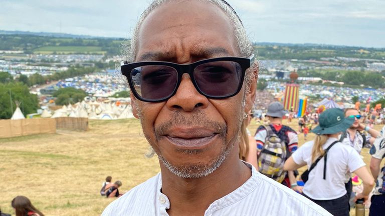 Owen Dunwell, 58, from Nottingham, at Glastonbury