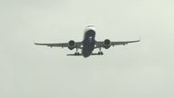 Planes attempt to land at Heathrow during Storm Eunice