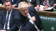 Prime Minister Boris Johnson speaks during Prime Minister's Questions in the House of Commons, London. Picture date: Wednesday June 8, 2022.

