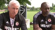 Alan Pardew and his assistant manager Alex Dyer have left CSKA Sofia. Pic Sky Sports News