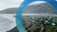 A view of Fairbourne village in Gwynedd in Wales, Wednesday, Oct. 20, 2021. In north Wales, residents in the small coastal village of Fairbourne face being the U.K.'s first 