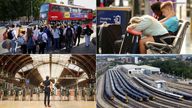 Passengers queue for a bus outside the Waterloo Station, on the first day of national rail strike in London, Britain, June 21, 2022. REUTERS/Henry Nicholls