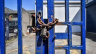 NOTE: IMAGE 8 OF A SET OF 35 IMAGES FEATURING LOCKED GATES OF BUSINESSES AND PLACES THAT ARE CLOSED DURING UK LOCKDOWN A rusty chain and padlock secure blue painted steel gates to prevent access to a business on a trading estate in Bristol as the UK continues in lockdown to help curb the spread of the coronavirus.
Read less
Picture by: Ben Birchall/PA Archive/PA Images
Date taken: 16-Apr-2020