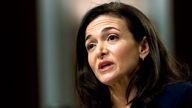 FILE- In this Sept. 5, 2018, file photo, Facebook COO Sheryl Sandberg testifies before the Senate Intelligence Committee hearing on Capitol Hill in Washington. Sandberg, the No. 2 exec at Facebook owner Meta, is stepping down, according to a post Wednesday, June 1, 2022 on her Facebook page. Sandberg has served as chief operating officer at the social media giant for 14 years. (AP Photo/Jose Luis Magana, File)