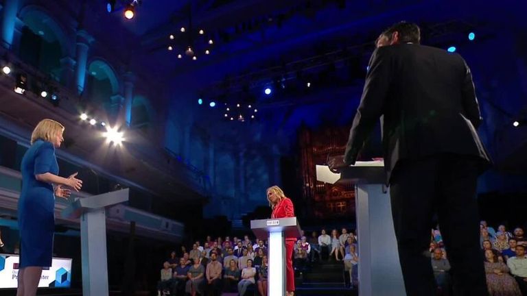 Truss and Sunak in BBC Debate