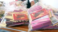 Undated handout photo issued by Westminster City Council of a haul of fake Wonka chocolate bars worth £22,000 are among counterfeit products totalling £100,000 seized from three stores on London's Oxford Street. Issue date: Wednesday June 15, 2022.
