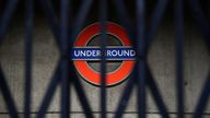 A tube station entrance remains closed in Westminster Station during the morning rush hour as the London Underground system is shut due to industrial action in London, Britain, March 1, 2022. REUTERS/Toby Melville