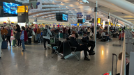 Queues at Heathrow Airport 