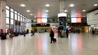 An eerily quiet Gatwick airport