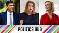 Rishi Sunak, Penny Mordaunt  and Liz Truss