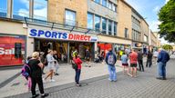 Queues outside Sports Direct in Bristol as non-essential shops in England open their doors to customers for the first time since coronavirus lockdown restrictions were imposed in March.