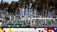 Nord Stream 1 pipes in Lubmin, Germany