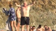  Boris Johnson on holiday in Greece, near Kefala. 
MUST CREDIT: The Sun / News Licensing