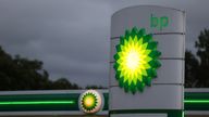 An illuminated BP logo at a petrol station in Chester-le-Street, Durham, Britain September 23, 2021. REUTERS/Lee Smith