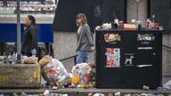 Bins and litter along Princes Street in Edinburgh city centre as cleansing workers from the City of Edinburgh Council are on the fourth day of eleven days of strike action. Workers at waste and recycling depots across the city have rejected a formal pay offer of 3.5 percent from councils body Cosla. Picture date: Monday August 22, 2022.