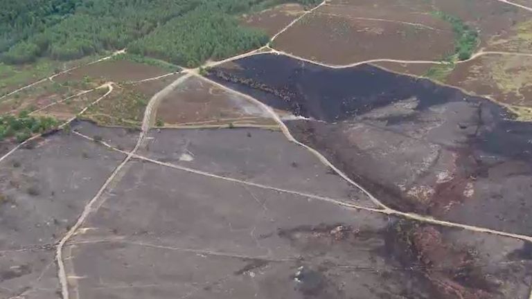 Parched fields in southern England 