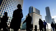 File photo dated 06/10/21 of office workers and commuters walking through Canary Wharf in London. The UK's biggest banks are no longer too big to fail and could continue to provide vital services even if they are going through a crisis, according to a report. Issue date: Friday June 10, 2022.
