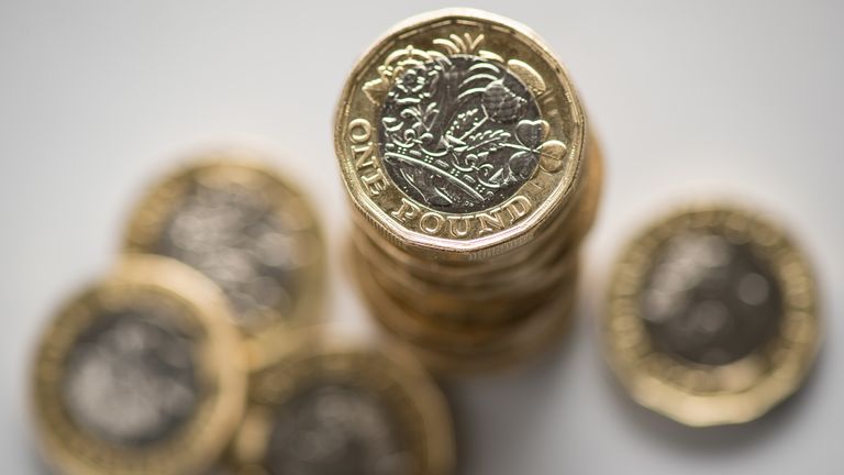 British one pound coins