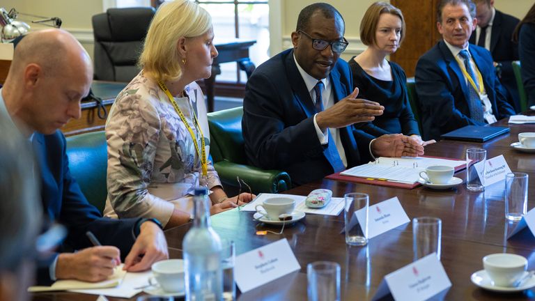 The Chancellor meets market and city leaders at the Treasury
The Chancellor Kwasi Kwarteng meets market and city leaders at the Treasury and sets out the Prime Minister's new pro-growth economic approach