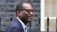 Britain's Chancellor Kwasi Kwarteng on his way to deliver his mini budget last Friday Pic: AP