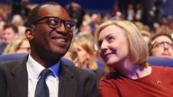 British Prime Minister Liz Truss and Chancellor of the Exchequer Kwasi Kwarteng attend the annual Conservative Party conference in Birmingham, Britain, October 2, 2022. REUTERS/Hannah McKay
