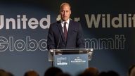 The Prince of Wales speaking at the United for Wildlife (UfW) Global Summit