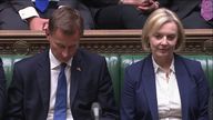 Liz Truss and Jeremy Hunt at the House of Commons