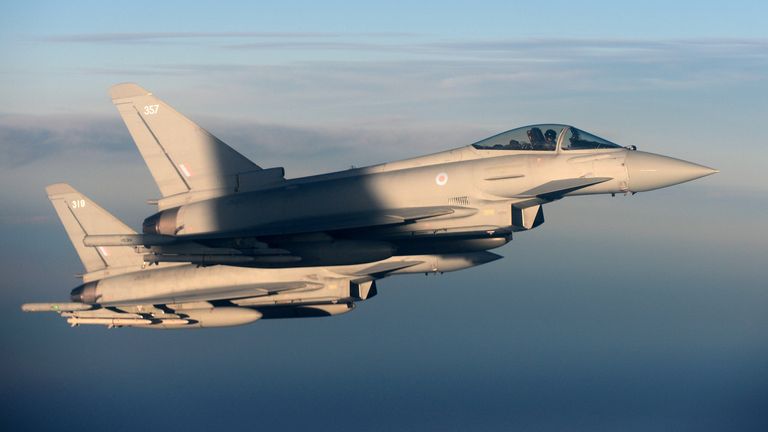 The Royal Air Force's Typhoon Eurofighter jets are made by BAE Systems