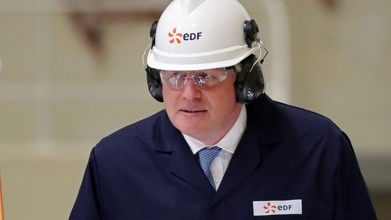 Prime Minister Boris Johnson during a visit to EDF's Sizewell B nuclear power station in Suffolk. Picture date: Thursday September 1, 2022.
