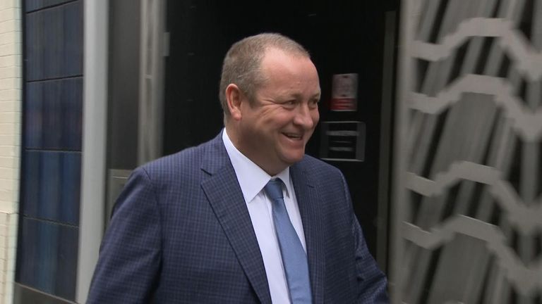 Sports Direct owner Mike Ashley outside of the company's AGM in London on Wednesday 11 September 2019