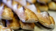 French freshly-baked?baguettes are seen at "Armand" bakery in Nice, France, November 28, 2022. REUTERS/Eric Gaillard