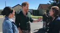 Sky royal correspondent Rhiannon Mills, interviewing Prince Harry and Meghan, duke and duchess of Sussex