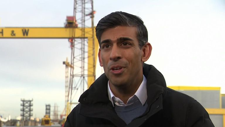 Rishi Sunak in Belfast