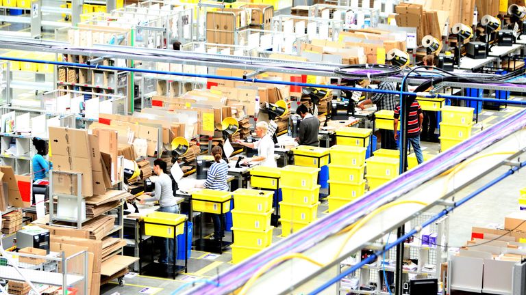 The Amazon distribution warehouse in Hemel Hempstead, as the online shopping giant announced it is to create 2,000 new jobs with the opening of three more distribution centres.
PIC Date -  07-Sep-2012