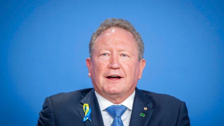 Andrew Forrest, founder of the Australian company Fortescue Future Industries. Photo by: Michael Kappeler/picture-alliance/dpa/AP Images