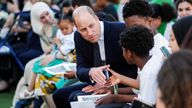 The Duke of Cambridge during a multi-faith and wreath laying ceremony at base of Grenfell Tower in London, in remembrance of those who died in the Grenfell Tower fire on June 14 2018. Picture date: Tuesday June 14, 2022.