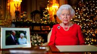 The Queen recording her Christmas message in 2021