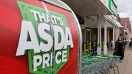 Asda is the UK's third-largest grocery chain by market share. Pic: AP