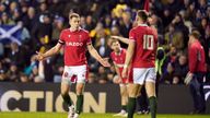 Wales' Liam Williams gestures during the Guinness Six Nations match at BT Murrayfield, Edinburgh, Scotland. Picture date: Saturday February 11, 2023